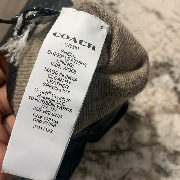 COACH Signature Leather Tech Gloves - Picture 8 of 16